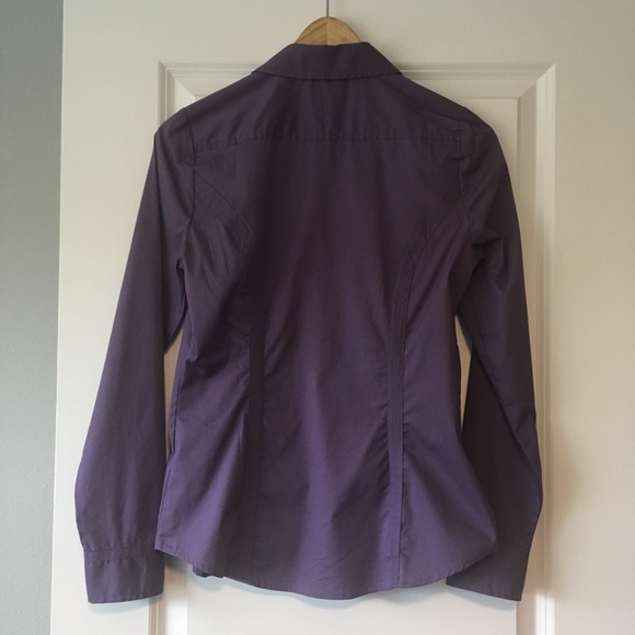 Express Long Sleeve Essential Shirt in Purple - Picture 5 of 6